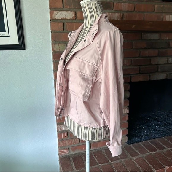 ATM Anthony Thomas Melillo Sporty Cargo Jacket in Oyster Pink Sz M - Picture 6 of 11